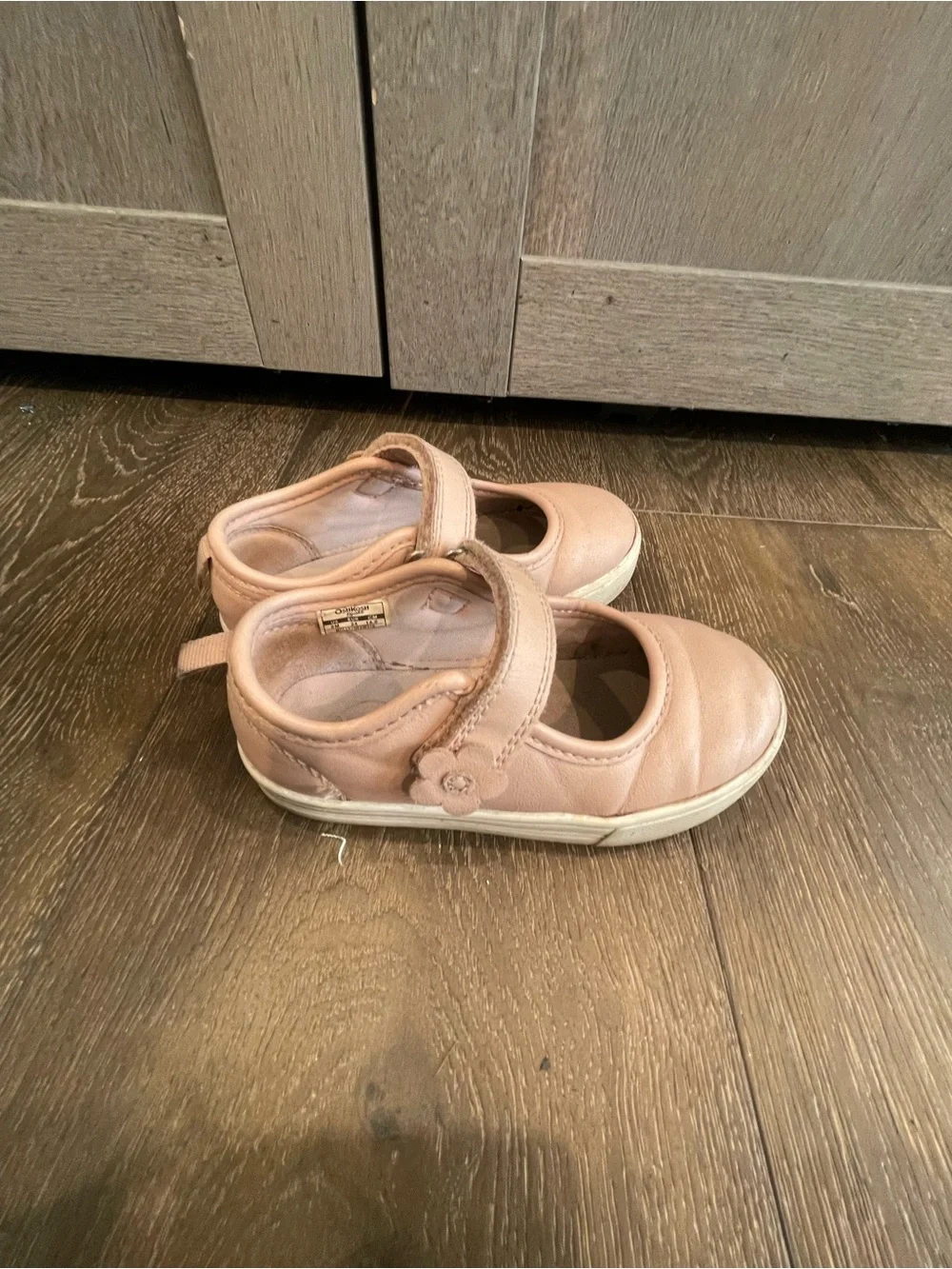 Girls' Pink Mary Jane Casual Sneakers